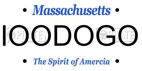 IOODOGO Massachusetts License Plate