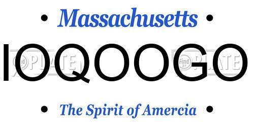 IOQOOGO Massachusetts License Plate