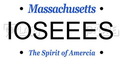 IOSEEES Massachusetts License Plate