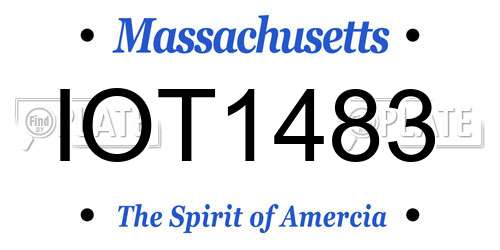 IOT1483 Massachusetts License Plate