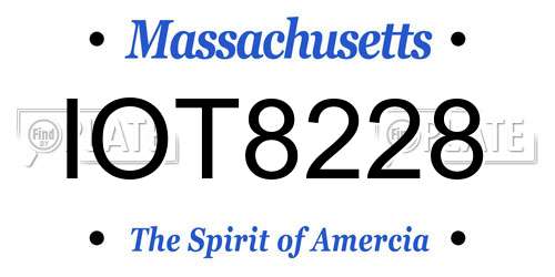 IOT8228 Massachusetts License Plate