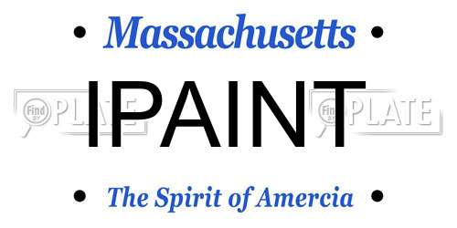 IPAINT Massachusetts License Plate