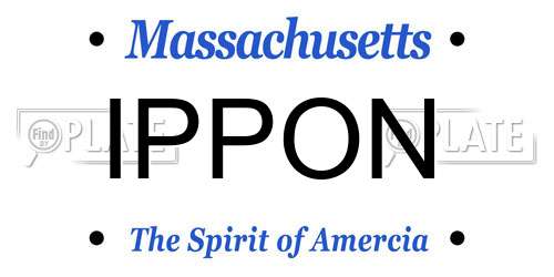 IPPON Massachusetts License Plate