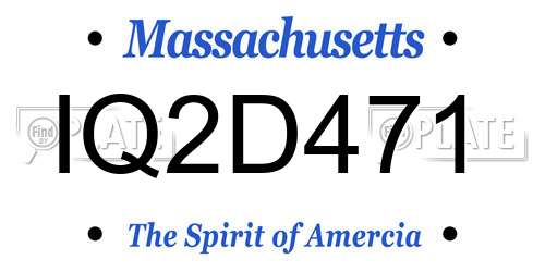 IQ2D471 Massachusetts License Plate
