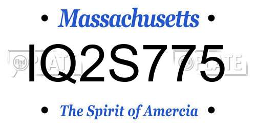 IQ2S775 Massachusetts License Plate