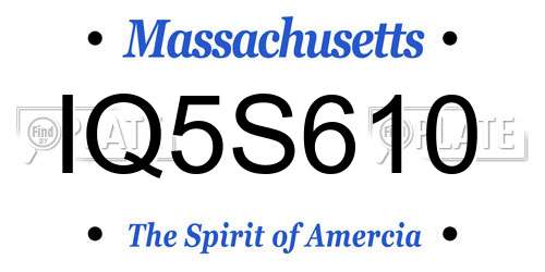 IQ5S610 Massachusetts License Plate