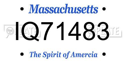 IQ71483 Massachusetts License Plate