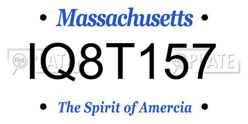 IQ8T157 Massachusetts License Plate