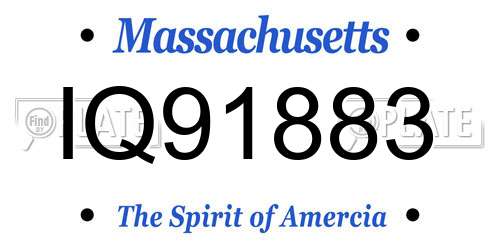 IQ91883 Massachusetts License Plate
