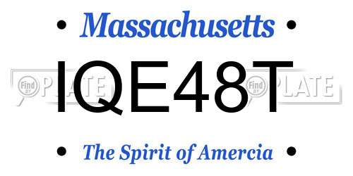 IQE48T Massachusetts License Plate