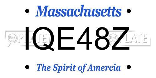 IQE48Z Massachusetts License Plate