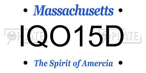 IQO15D Massachusetts License Plate