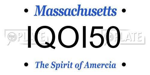 IQOI50 Massachusetts License Plate