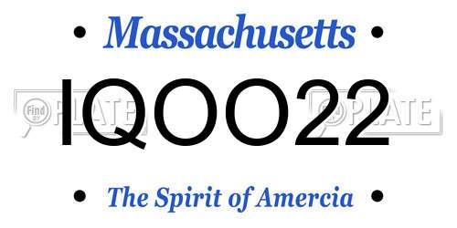 IQOO22 Massachusetts License Plate