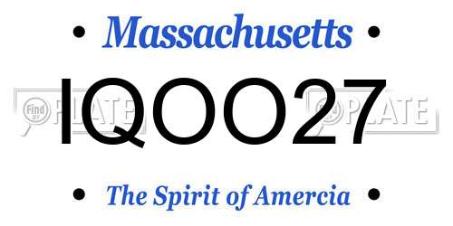 IQOO27 Massachusetts License Plate