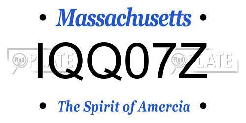 IQQ07Z Massachusetts License Plate