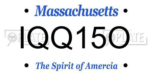IQQ15O Massachusetts License Plate