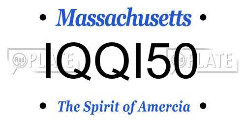 IQQI50 Massachusetts License Plate