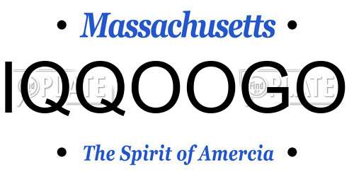 IQQOOGO Massachusetts License Plate