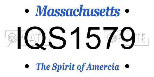 IQS1579 Massachusetts License Plate