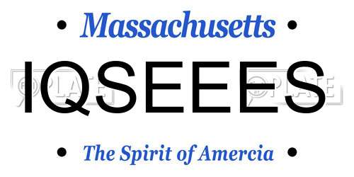 IQSEEES Massachusetts License Plate