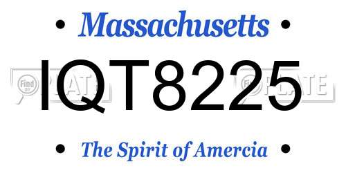 IQT8225 Massachusetts License Plate
