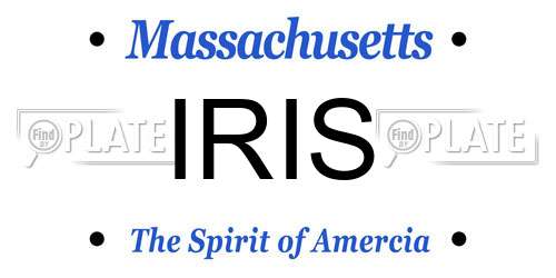 IRIS Massachusetts License Plate