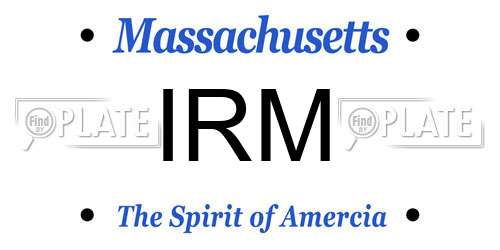 IRM Massachusetts License Plate