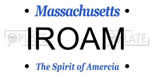 IROAM Massachusetts License Plate