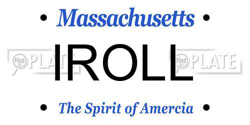 IROLL Massachusetts License Plate