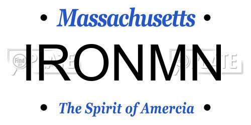 IRONMN Massachusetts License Plate