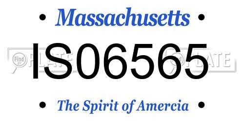 IS06565 Massachusetts License Plate