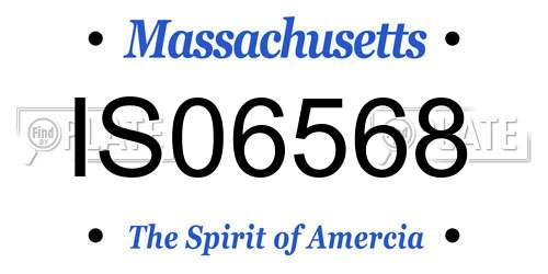 IS06568 Massachusetts License Plate