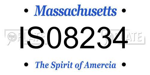 IS08234 Massachusetts License Plate