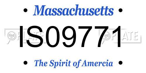 IS09771 Massachusetts License Plate