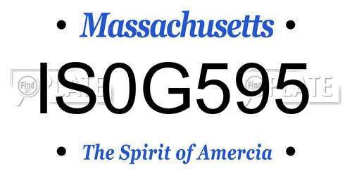 IS0G595 Massachusetts License Plate