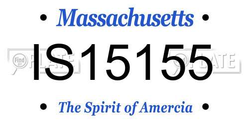 IS15155 Massachusetts License Plate