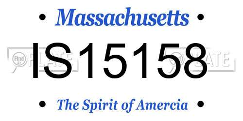 IS15158 Massachusetts License Plate