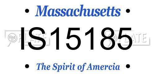 IS15185 Massachusetts License Plate