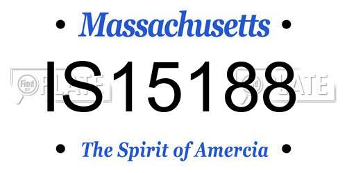 IS15188 Massachusetts License Plate