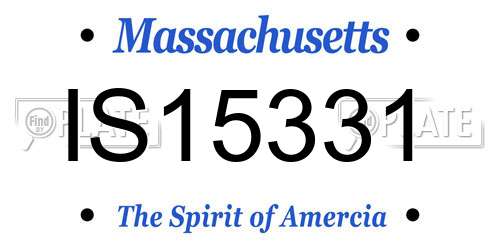 IS15331 Massachusetts License Plate