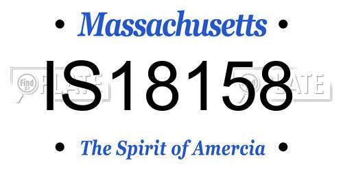 IS18158 Massachusetts License Plate