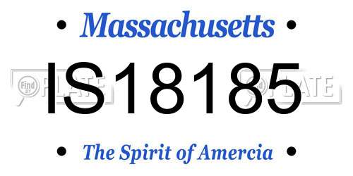 IS18185 Massachusetts License Plate
