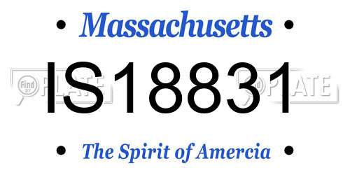 IS18831 Massachusetts License Plate