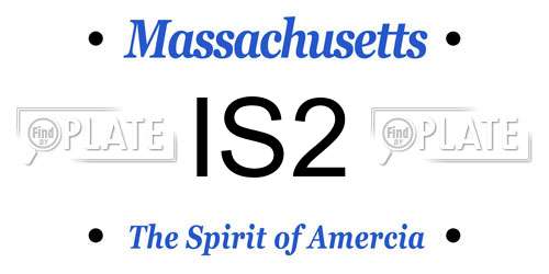 IS2 Massachusetts License Plate