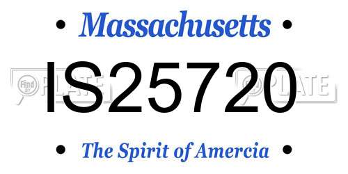 IS25720 Massachusetts License Plate