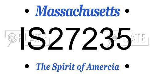 IS27235 Massachusetts License Plate