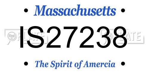 IS27238 Massachusetts License Plate