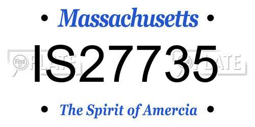 IS27735 Massachusetts License Plate