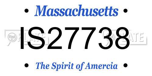 IS27738 Massachusetts License Plate